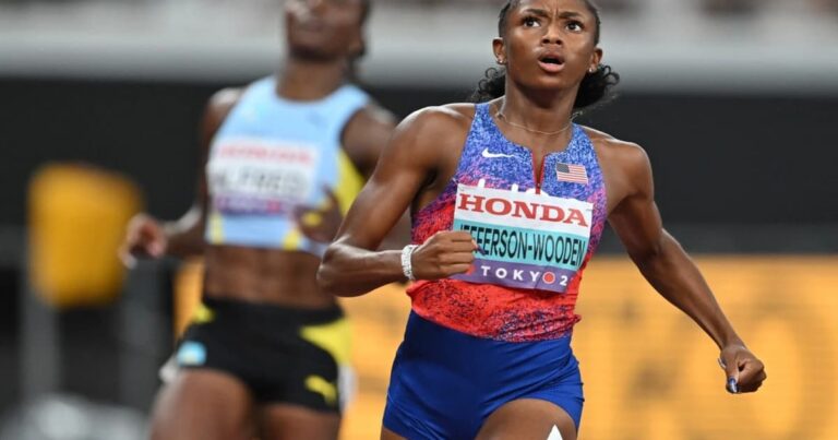 Flo-Jo’s record in sight, says world champion Jefferson-Wooden